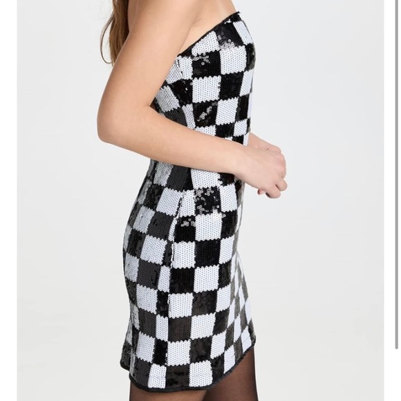 En Saison Women’s Strapless Checked Harper Mini Dress - Picture 3 of 5